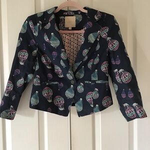 ModCloth hot air balloon print blazer jacket S